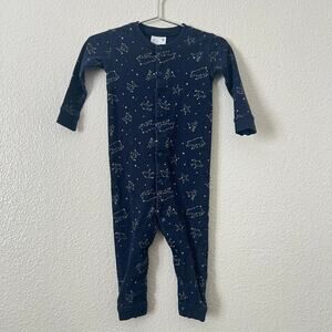Uniqlo Baby Navy Blue Constellation Print One Piece Jumpsuit